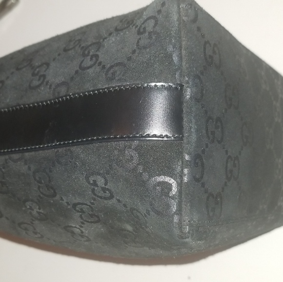 Suede Gucci GG monogram hobo bag COA included - Picture 5 of 8